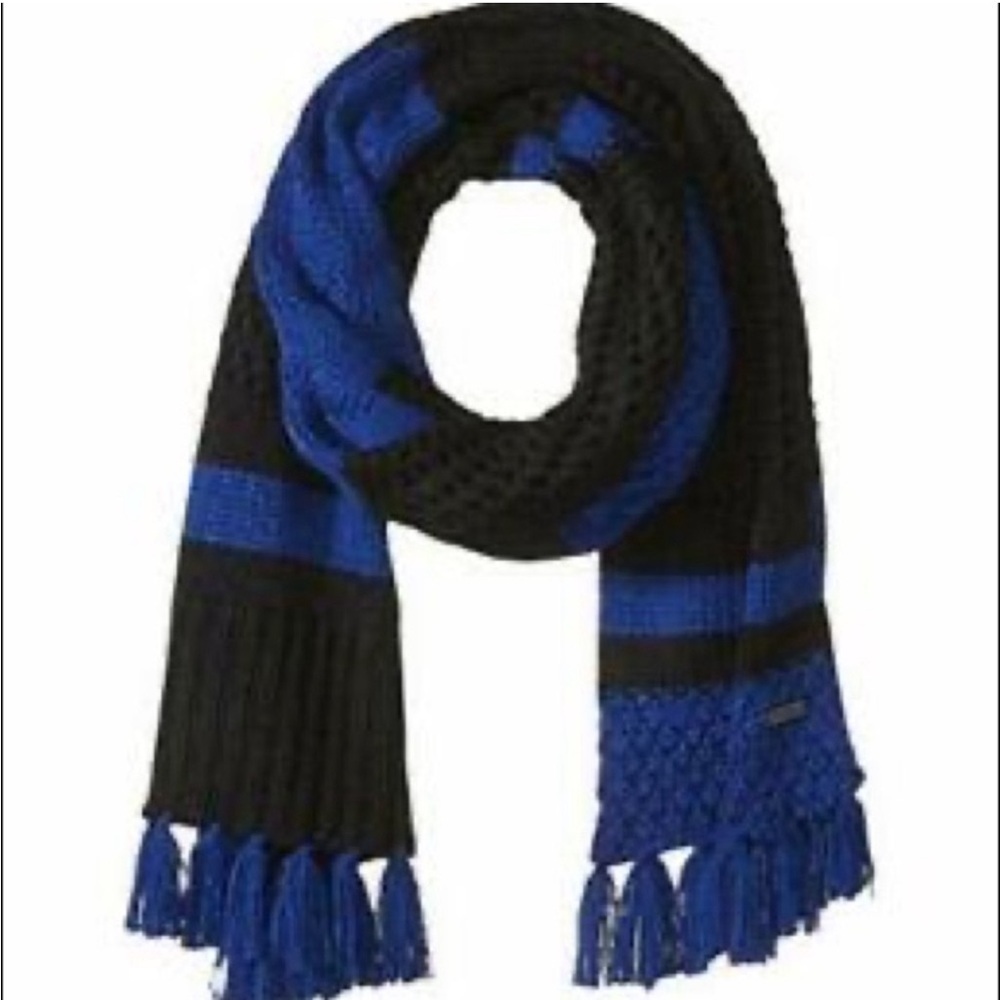 Sorel Women's Knit Scarf Blue Black 
One Size Striped